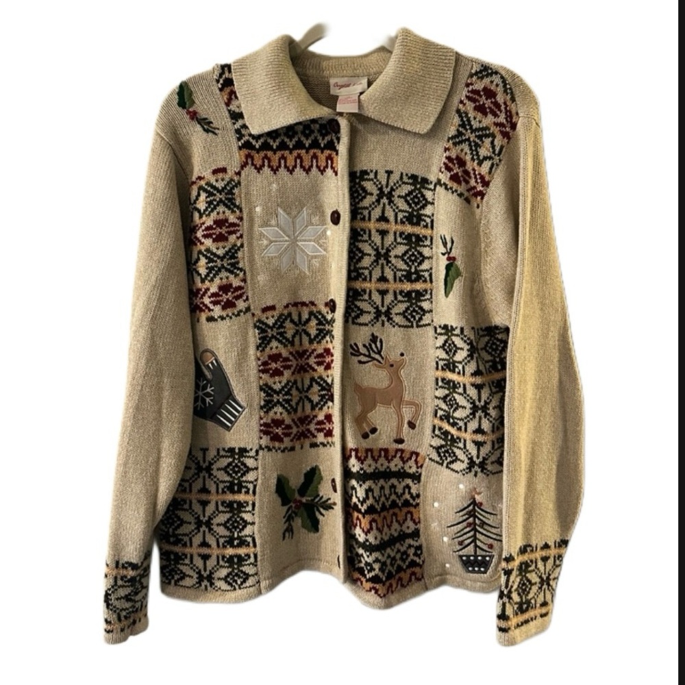 Crystal Kobe holiday sweater size‎ xl eclectic grandpa